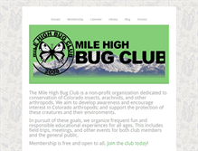 Tablet Screenshot of milehighbugclub.com